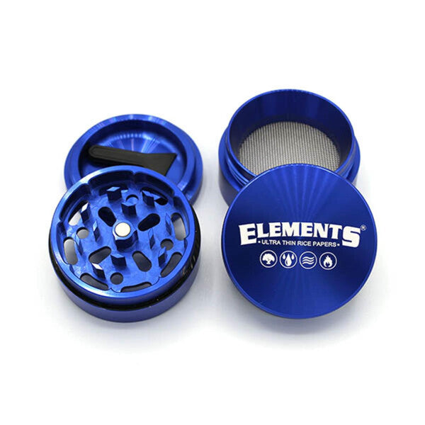 Elements Grinder Blue Aluminium 4 Parts Small x 1