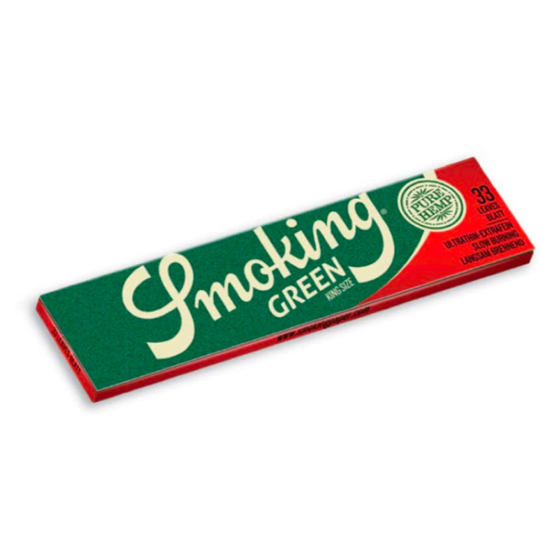 Smoking Green King Size Hemp Rolling Papers (50pcs Box)