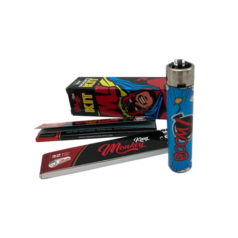 Monkey King - Monkey Kit - Slim Papers, Double Kit & Lighter