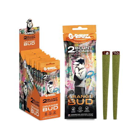 G-Rollz | Banksy's Graffiti - 2x 'Orange Bud' Terpene-infused Cones USA (12 pack)