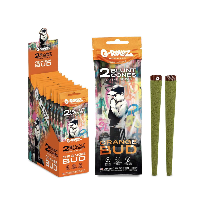 G-Rollz | Banksy's Graffiti - 2x 'Orange Bud' Terpene-infused Cones USA (12 pack)