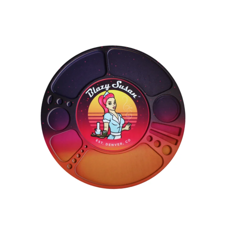 Blazy Susan Spinning Rolling Tray Vaporwave Print + Inserts (colours may vary)